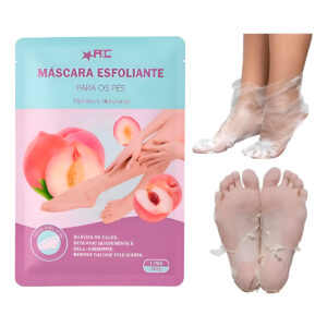 Máscara Esfoliante Pé Tratamento Pêssego Nutritivo Hidratante