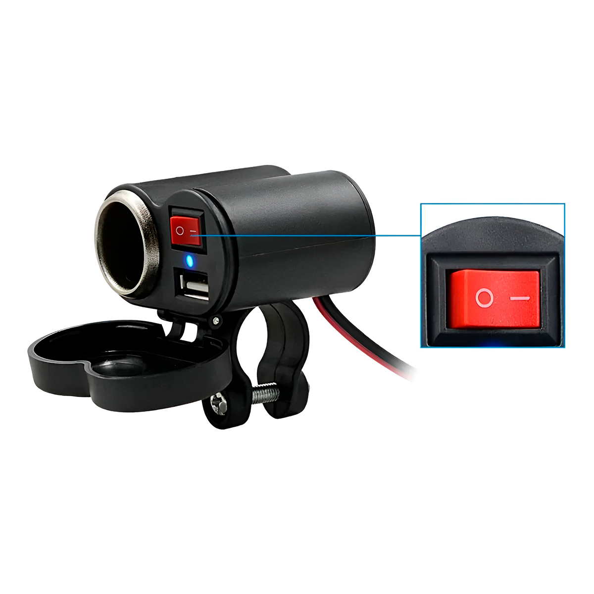 Tomada USB para Moto 12v Carregador Acendedor Cigarro - Imagem 5