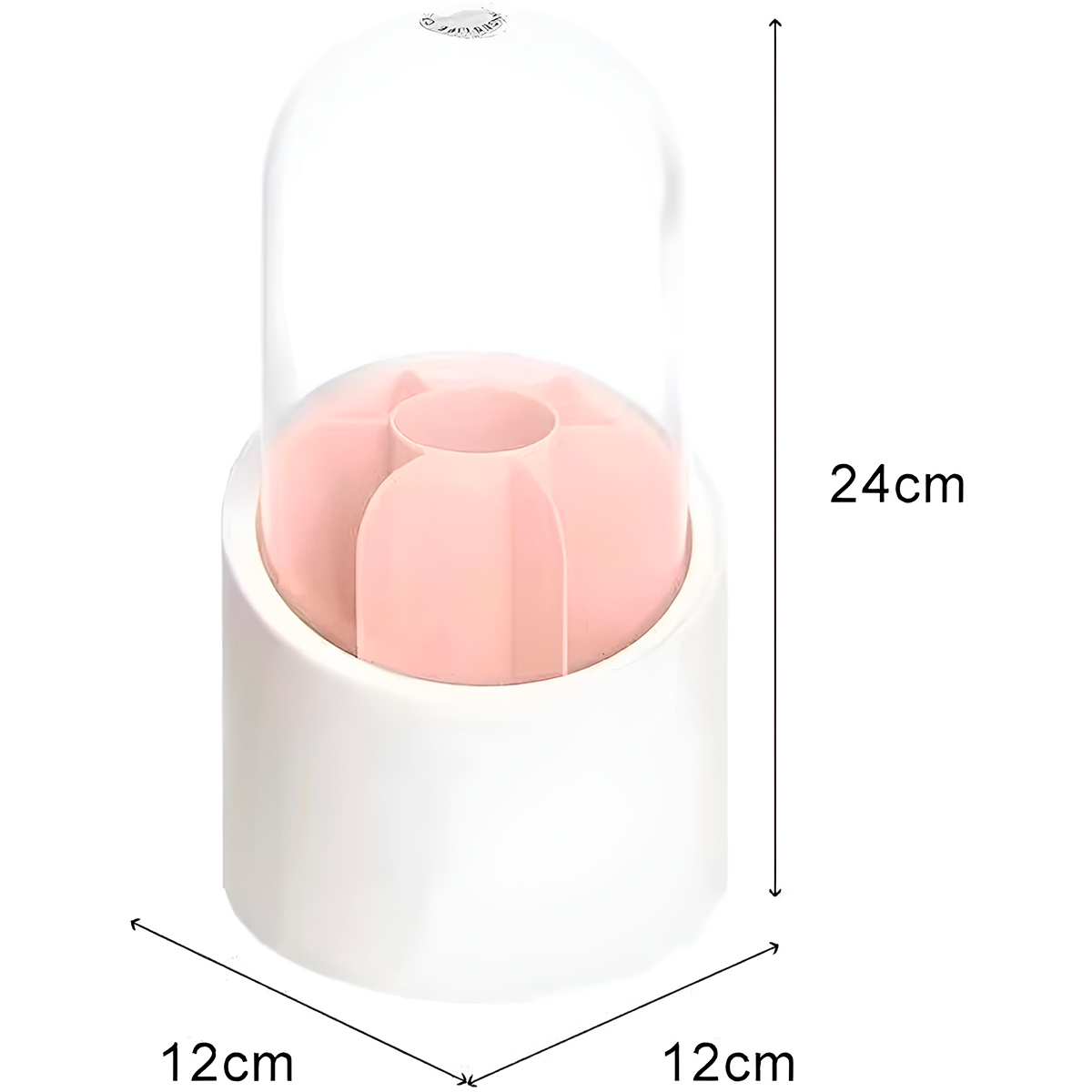 Organizador Pincéis Giratório 360° Branco Pés Antiderrapantes - Imagem 3