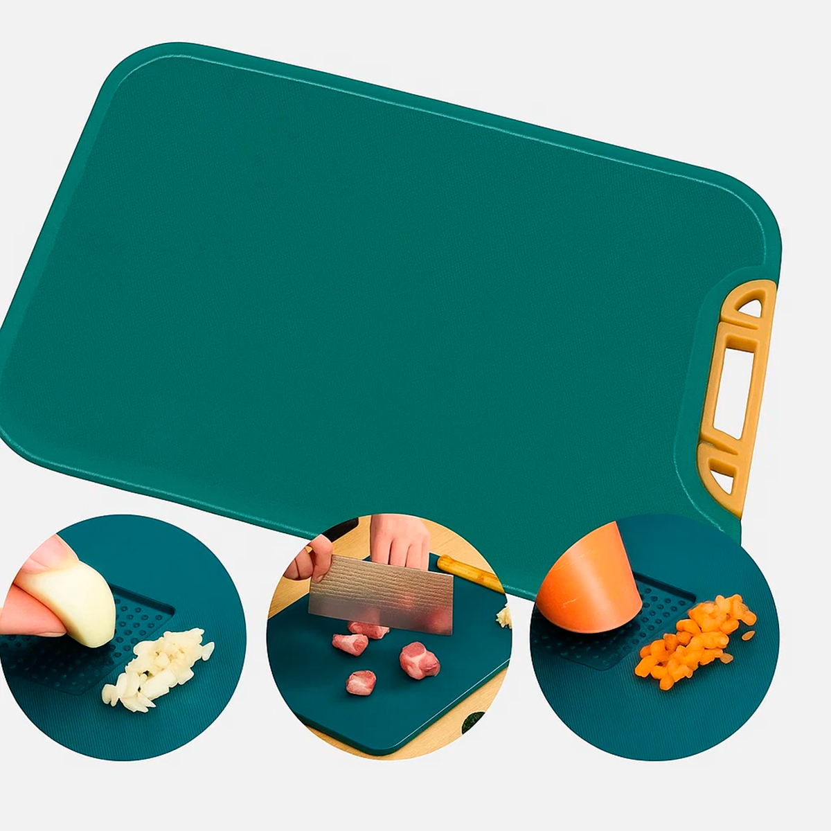 Tábua Retangular Corte Antiderrapante Antimofo Alça Suporte - Imagem 3