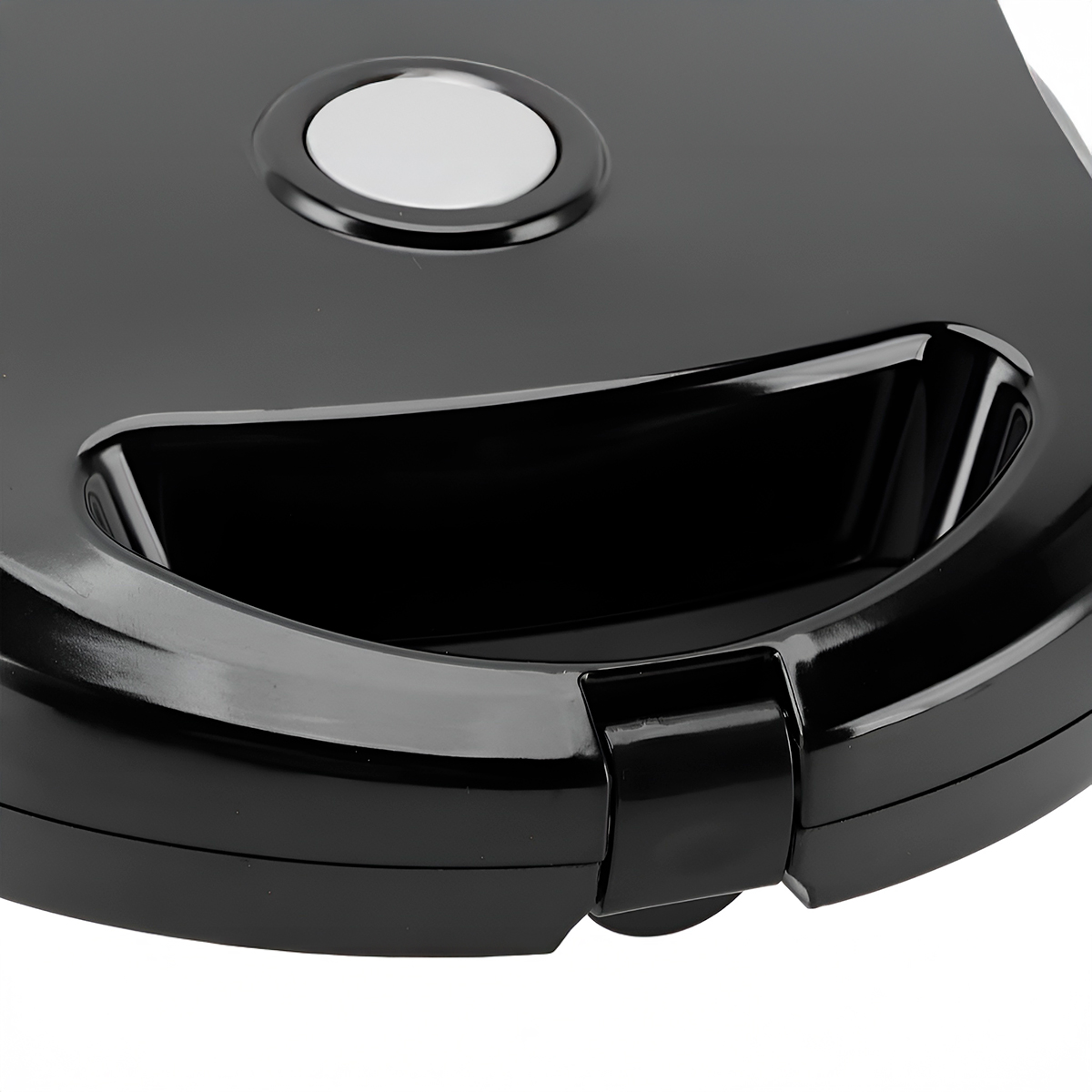 Máquina Waffles Antiaderente Compacta Portátil Preto Voltagem:110V - Imagem 3