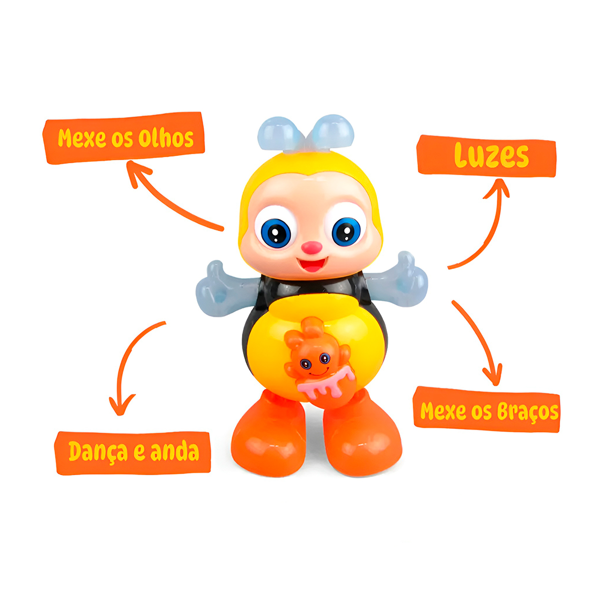 Abelha Dançarina Musical Criança Brinquedo Infantil - Imagem 2