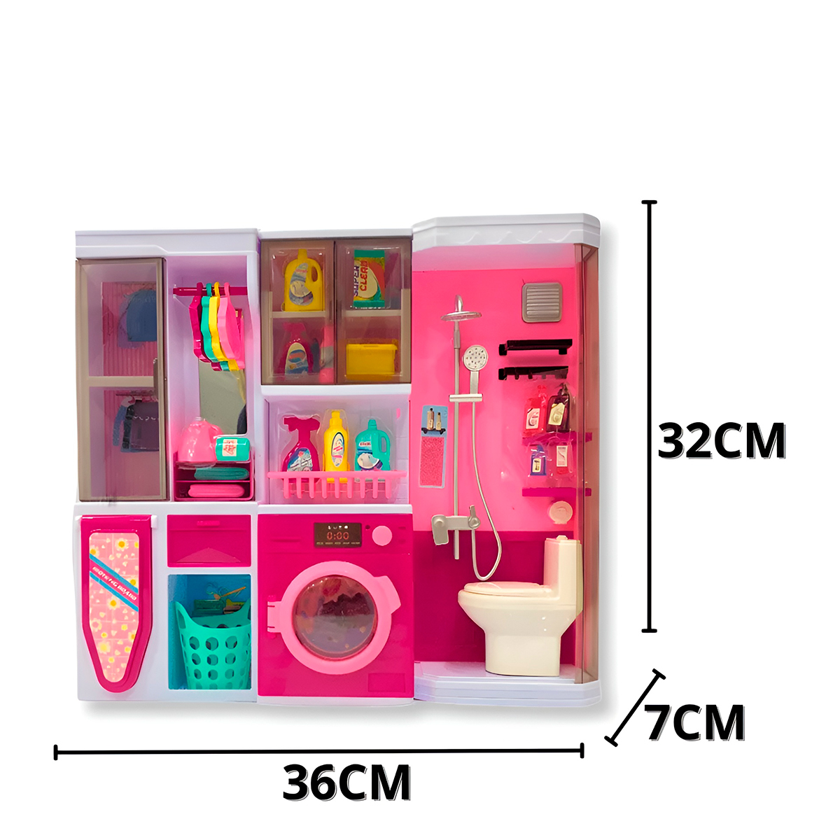 Brinquedo Lavanderia Casinha Boneca Luz Som Interativo - Imagem 5