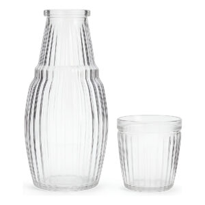 Jarra Moringa com Copo Vidro Água Suco 1 Litro Utilidade