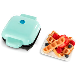 Mini Máquina de Waffle Quadrada Elétrica Antiaderente 110V