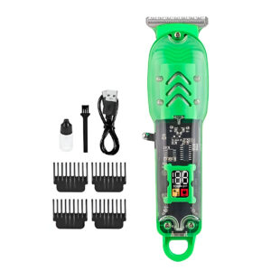 Máquina de Cortar Cabelo Profissional Acabamento Aparador Verde