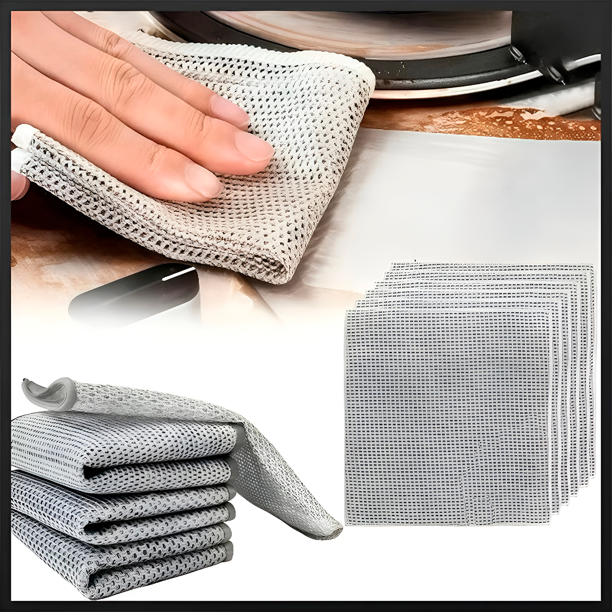 Kit 5 Panos Metálicos Limpeza Fogão Bancada Não Arranha