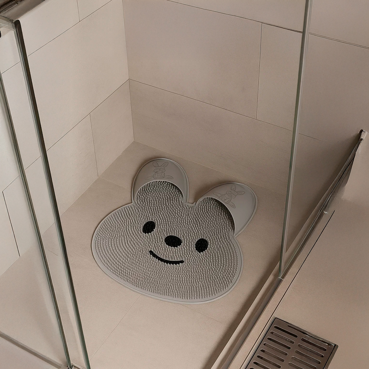 Tapete de Banho Formato Coelhinho Silicone Antiderrapante - Imagem 7