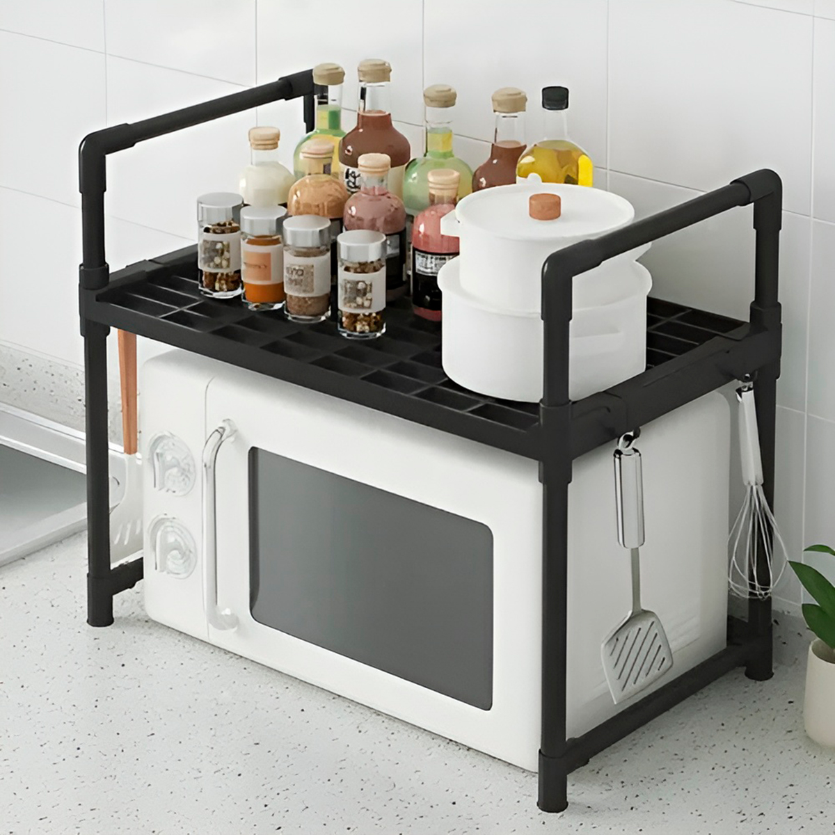 Rack Prateleira Organizadora Suporte Utensílios Micro-ondas