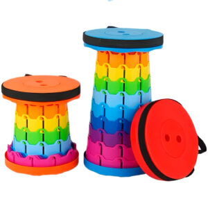 Banqueta Banco Giratório Dobrável Telescópio Portátil Colorido