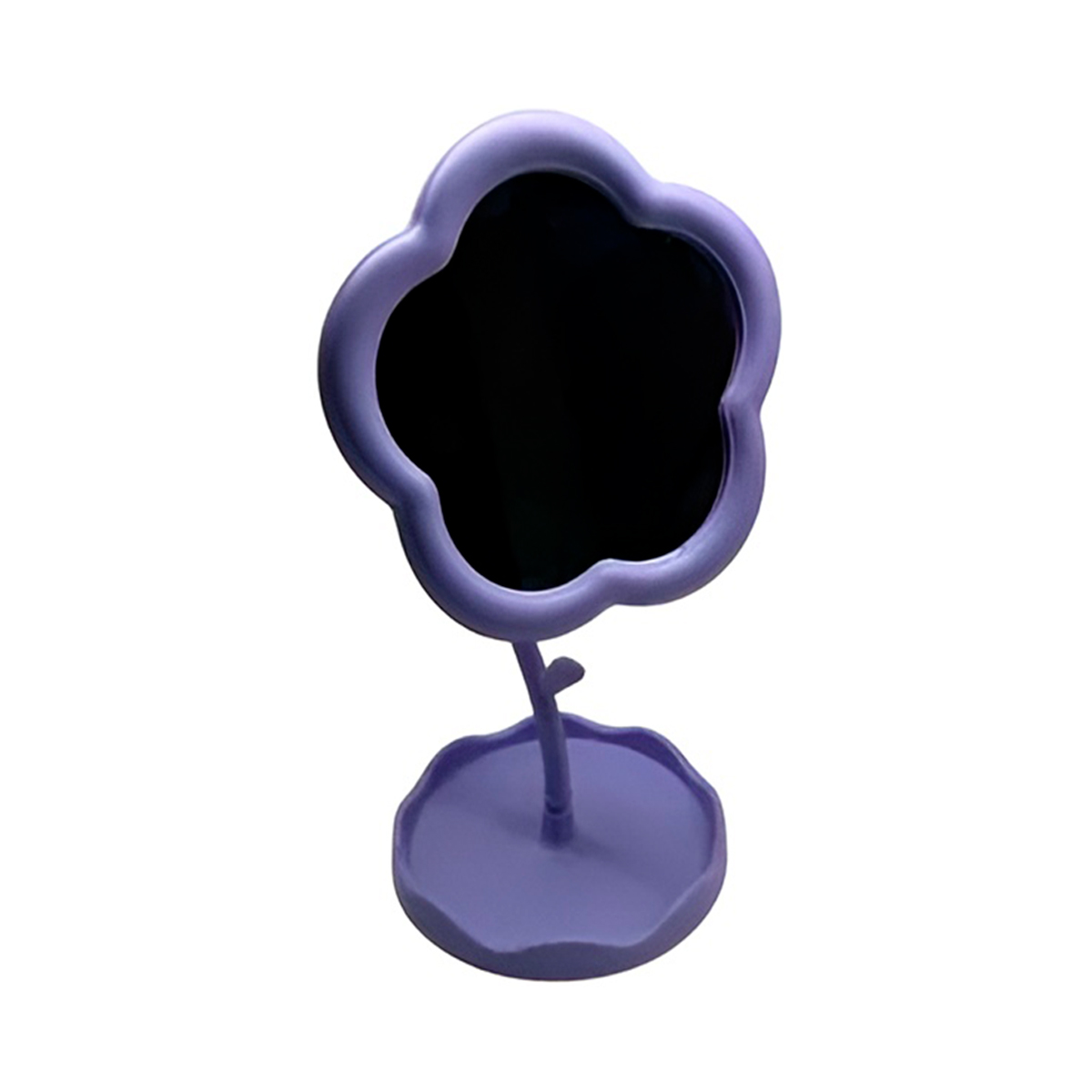 Espelho de Mesa para Maquiagem Formato Flor Decorativo Cor:Roxo