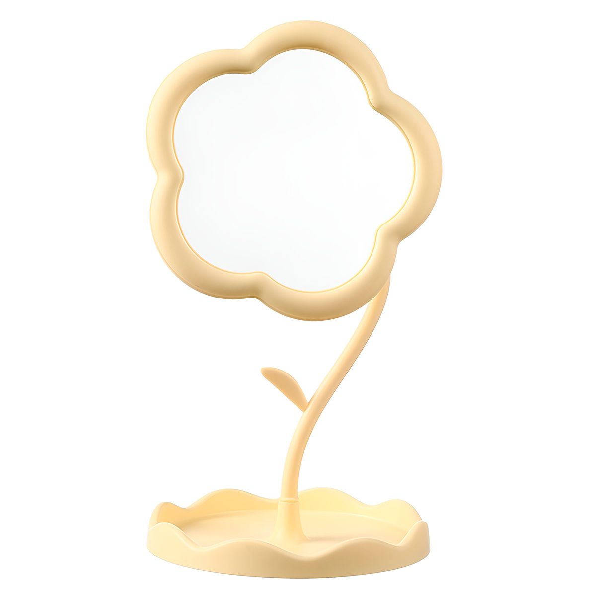 Espelho de Mesa para Maquiagem Formato Flor Decorativo Cor:Pink