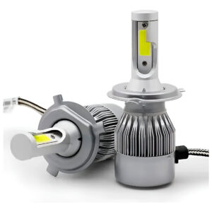 Par de Lâmpadas Automotivas Farol Alto Baixo Full LED 9006