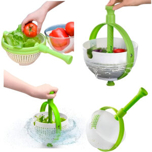 Escorredor Secador de Legumes com Cabo Giratório Centrífuga