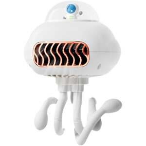 Mini Ventilador Elétrico Portátil Flexível Polvo Enrolado Cor:Branco