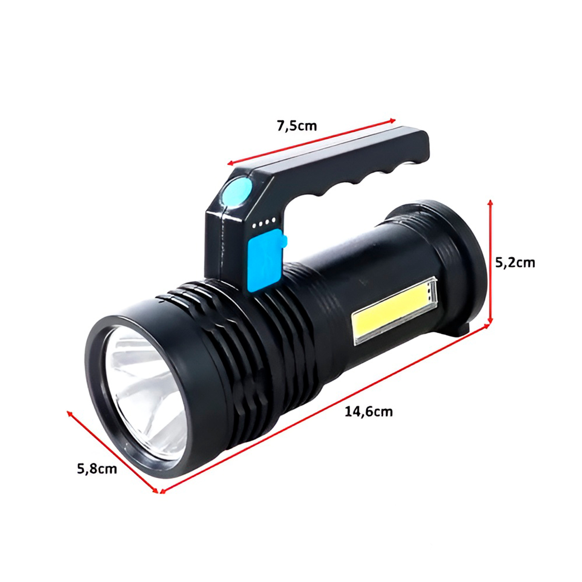 Lanterna Recarregável Tática Recarregável Portátil - Imagem 5