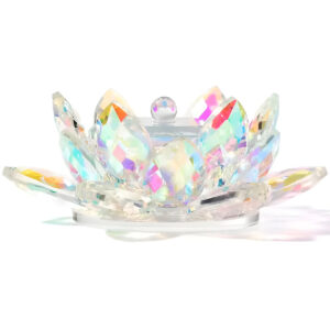 Potinho de Vidro Formato Flor de Lótus Forma Recipiente