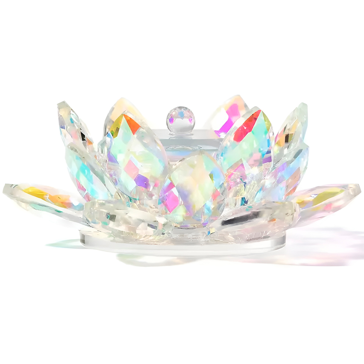 Potinho de Vidro Formato Flor de Lótus Forma Recipiente