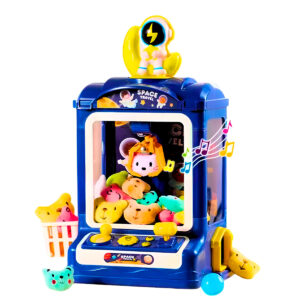 Mini Máquina de Ursinhos Pelúcia Jogo Garra Arcade Cor:Azul