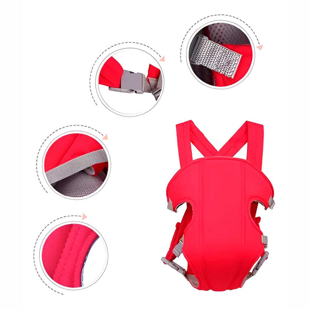 Canguru Carrega Bebê Suporte Ergonômico Transporte Passeio - Imagem 4