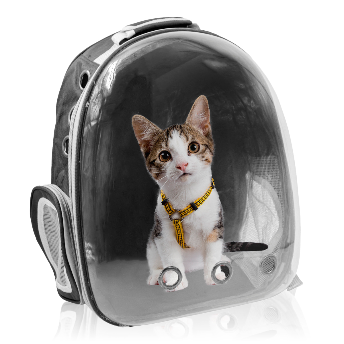 Mochila Pet Visão Panorâmica Gato Cachorro Cão Passeios Astronauta Cor:Azul