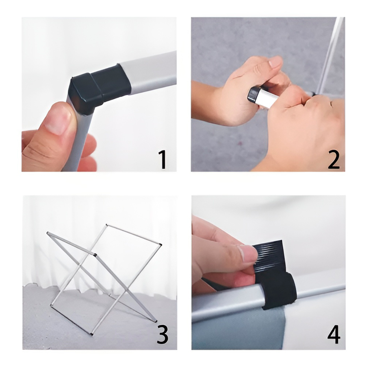 Cesto de Roupa Triplo Organizador Armazenamento 3 Seções - Imagem 4