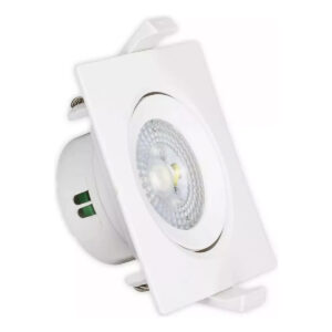 Luminária Spot Luz LED Quadrada Luz Fria Iluminação 3W