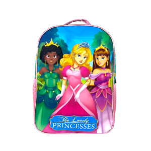 Kit Mochila Escolar com Acessórios Infantil Princesas Cor:Rosa