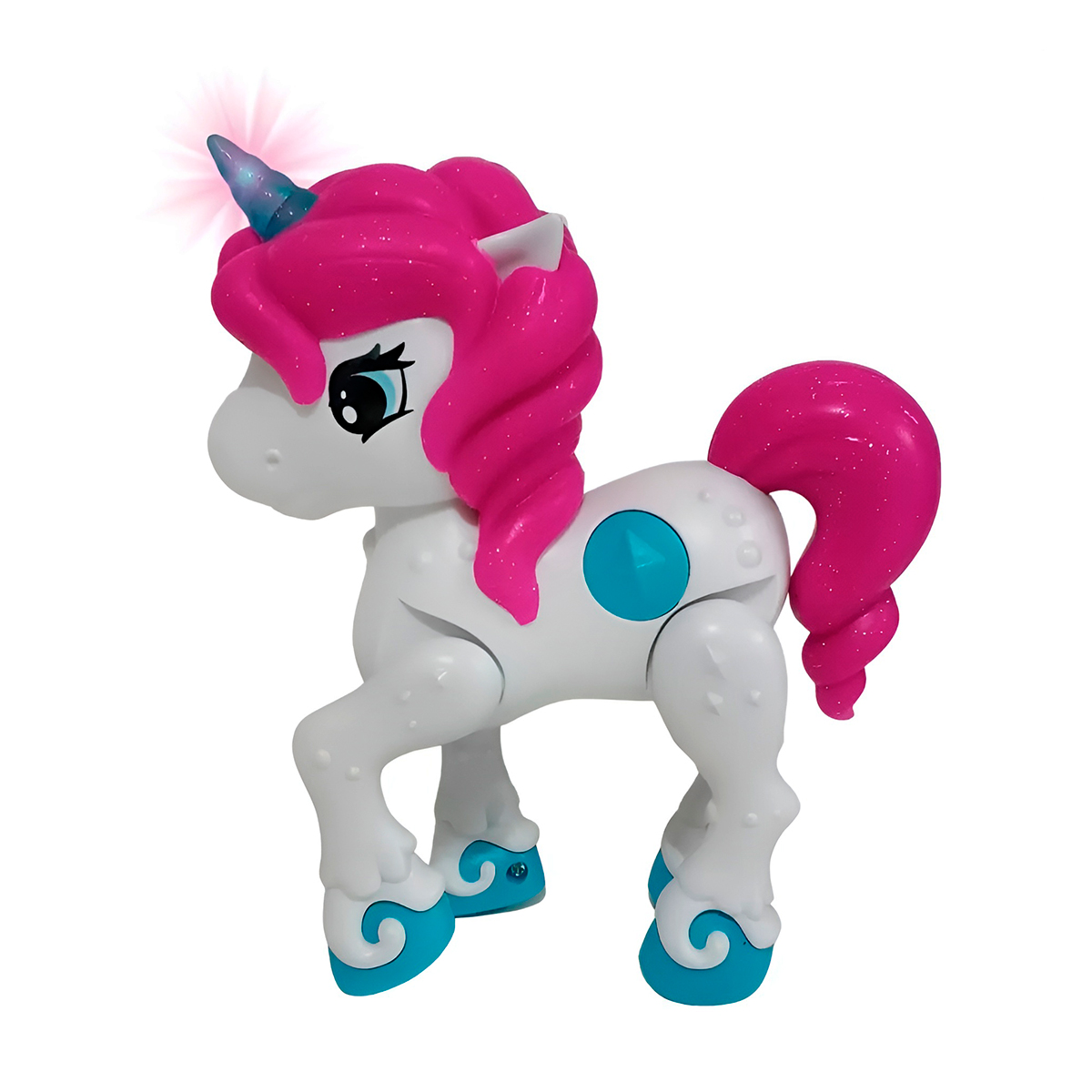 Brinquedo Bebê Unicórnio Com Luz E Som Diversão Brincadeira Cor:Rosa - Imagem 2