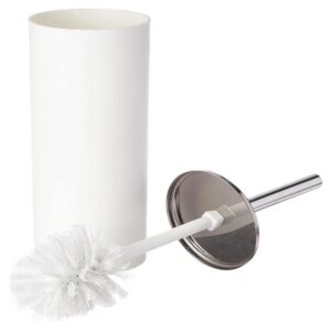 Escova Sanitária Limpeza Vaso Sanitário Banheiro Matte Com Cabo Suporte Inox