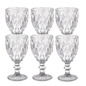 Jogo de Taças de Vidro Diamante 340ml com 6 peças