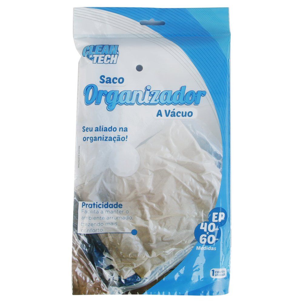 Saco Organizador a Vácuo 40x60cm Reutilizável