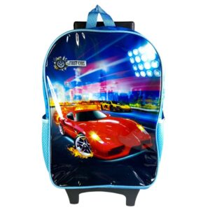 Mochila Infantil de Rodinhas Carros Bolsa Escolar Resistente Menino