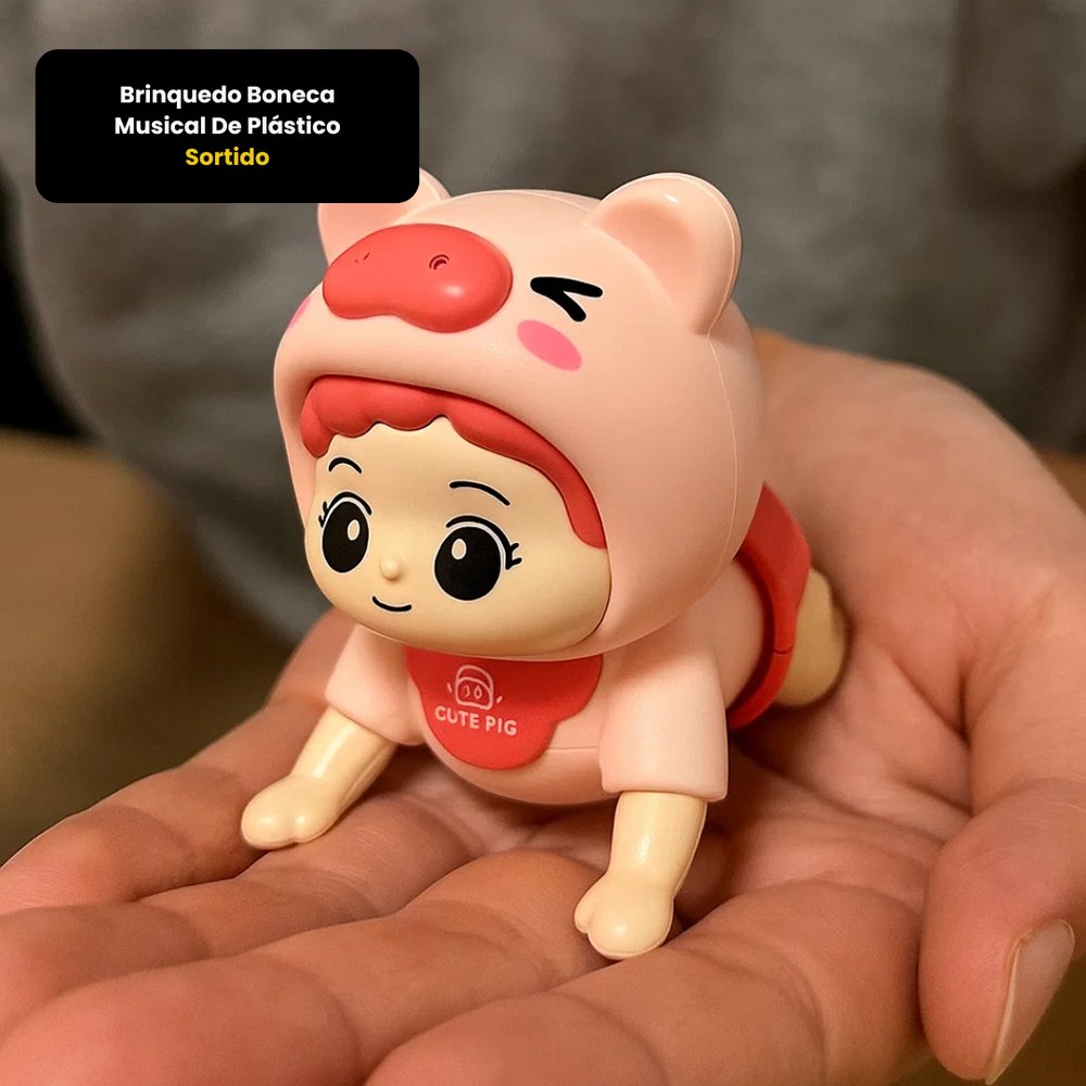 Boneca Baby Bebê Engatinha Fala E Toca Música Brinquedo Infantil - Imagem 4