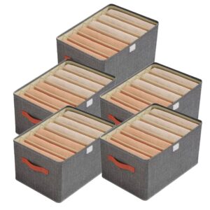 Kit 5 Caixas Organizadoras Resistentes dobravél Roupas e Gavetas Organizadas