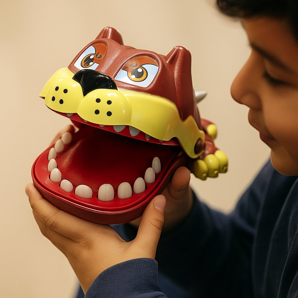 Brinquedo Cachorro Boca Morde Dedos Engraçado Interativo - Imagem 3