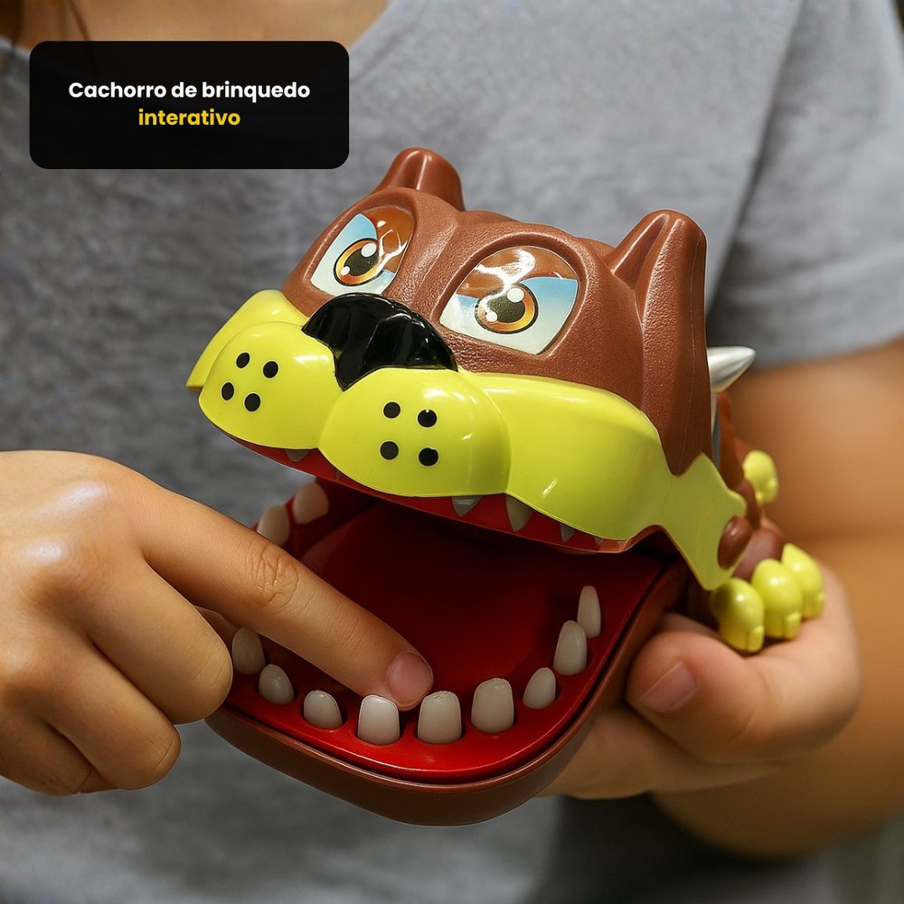 Brinquedo Cachorro Boca Morde Dedos Engraçado Interativo - Imagem 4