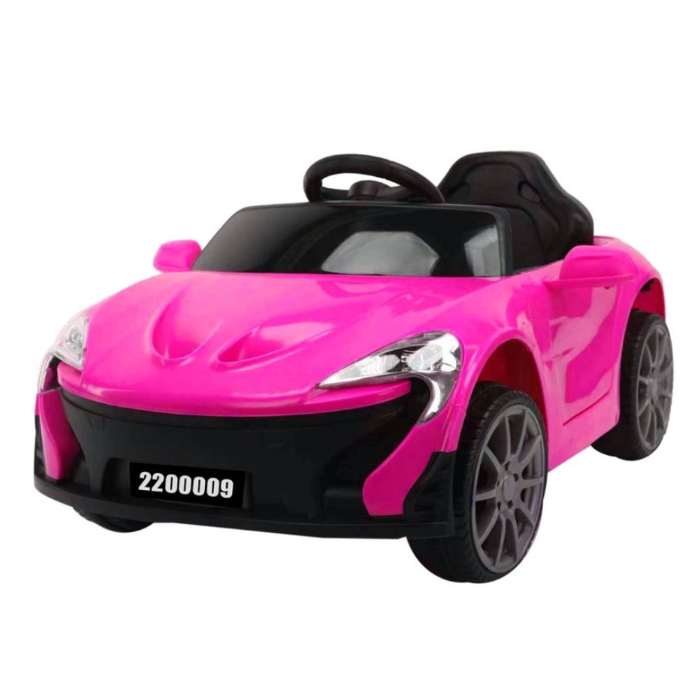 Carro Elétrico Infantil Mini Carrinho Esportivo 6V Rosa para Criança Acima de 3 Anos até 25Kg