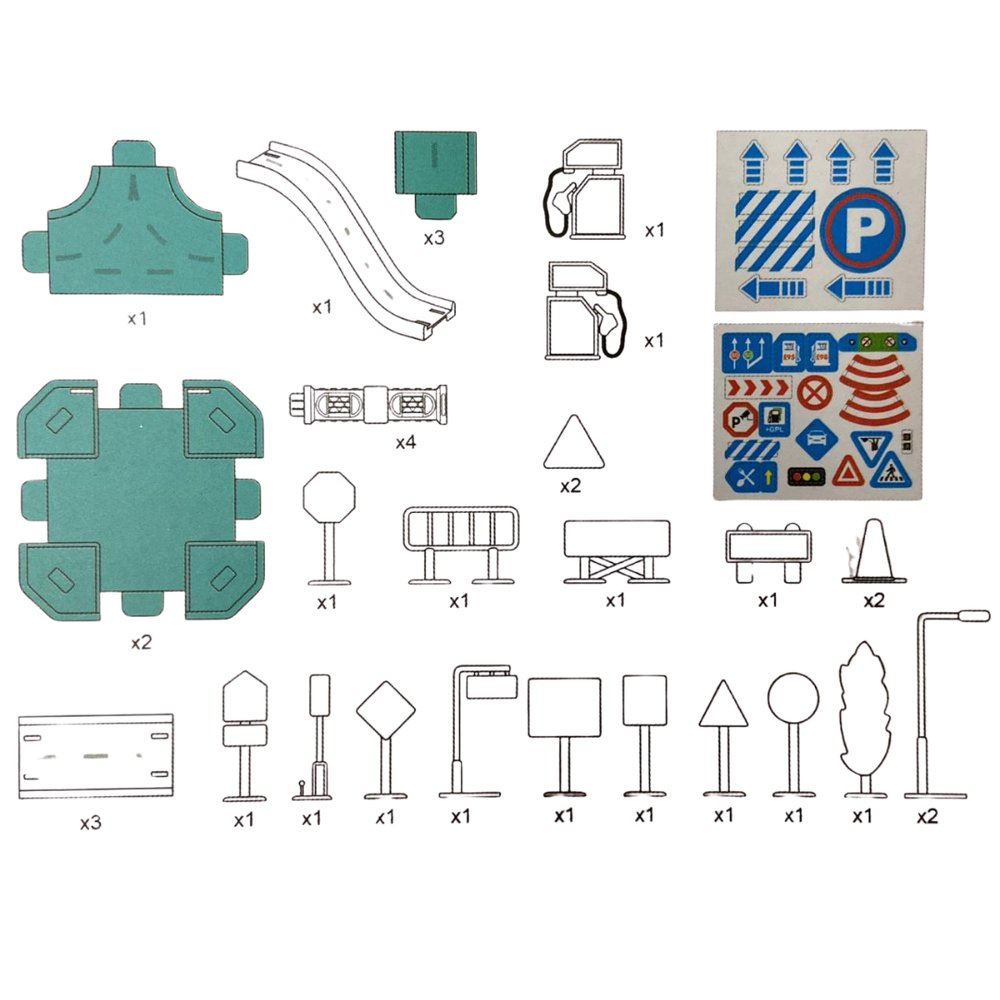 Pista Carrinhos de Corrida Estacionamento Brinquedo Infantil Criança - Imagem 3