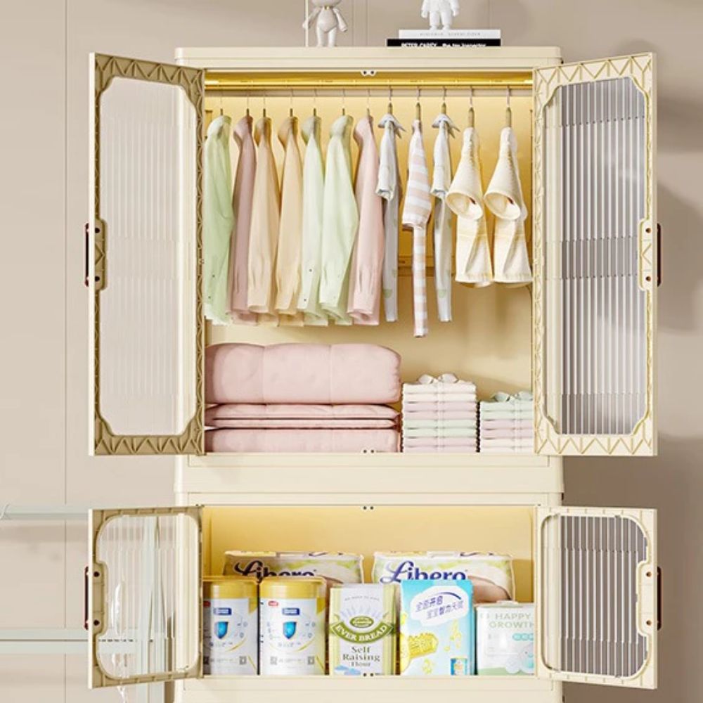 Guarda-Roupa Armário De Armazenamento De Roupas De Bebê Quarto Infantil Plástico - Imagem 5