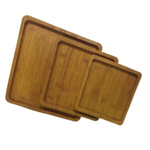 kit 3 Bandeja Quadrada De Café da Manhã Decorativa Moderna E Elegante