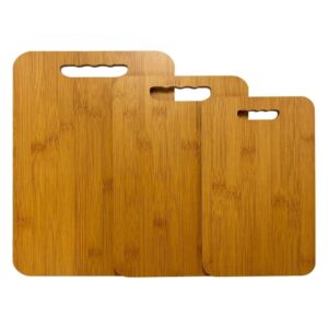 Kit 3 Tábua de Corte Madeira MDF Retangular Para Carne Churrasco Legumes Frutas