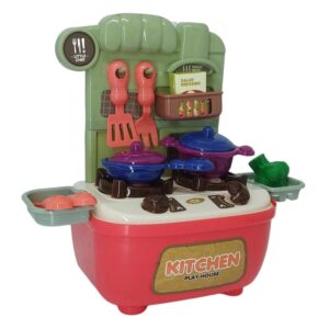 Kit Cozinha Brinquedo Infantil Crianças 19 Peças Maletinha Fogão Comidinhas Mini Culinária Educativa