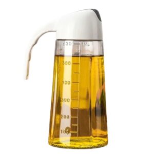 Garrafa de Vidro para Azeite Óleo e Vinagre Jarra para Azeite 630ml Tampa Abre e Fecha