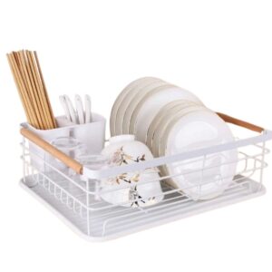 Rack Branco Escorredor Organizador de Louças Aço Inoxidável Cozinha