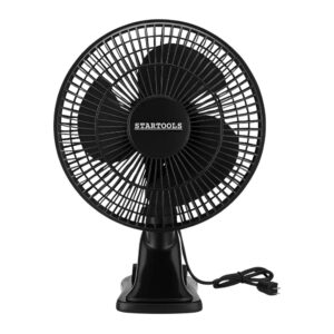Ventilador De Mesa Compacto Forte Portátil Silencioso 40cm 110v ou 220v Preto Com Oscilação E Clipe Para Fixação