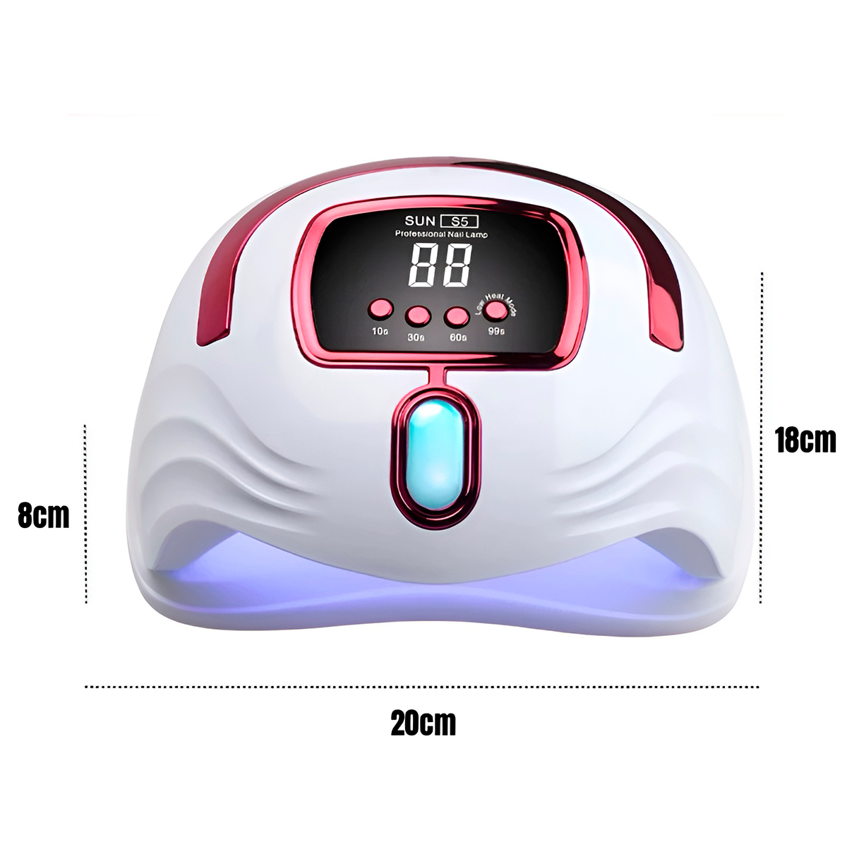 Cabine LED UV Profissional 268W Bivolt para Unhas de Gel, Acrígel, Polygel e Fibra – Manicure e Pedicure - Imagem 5