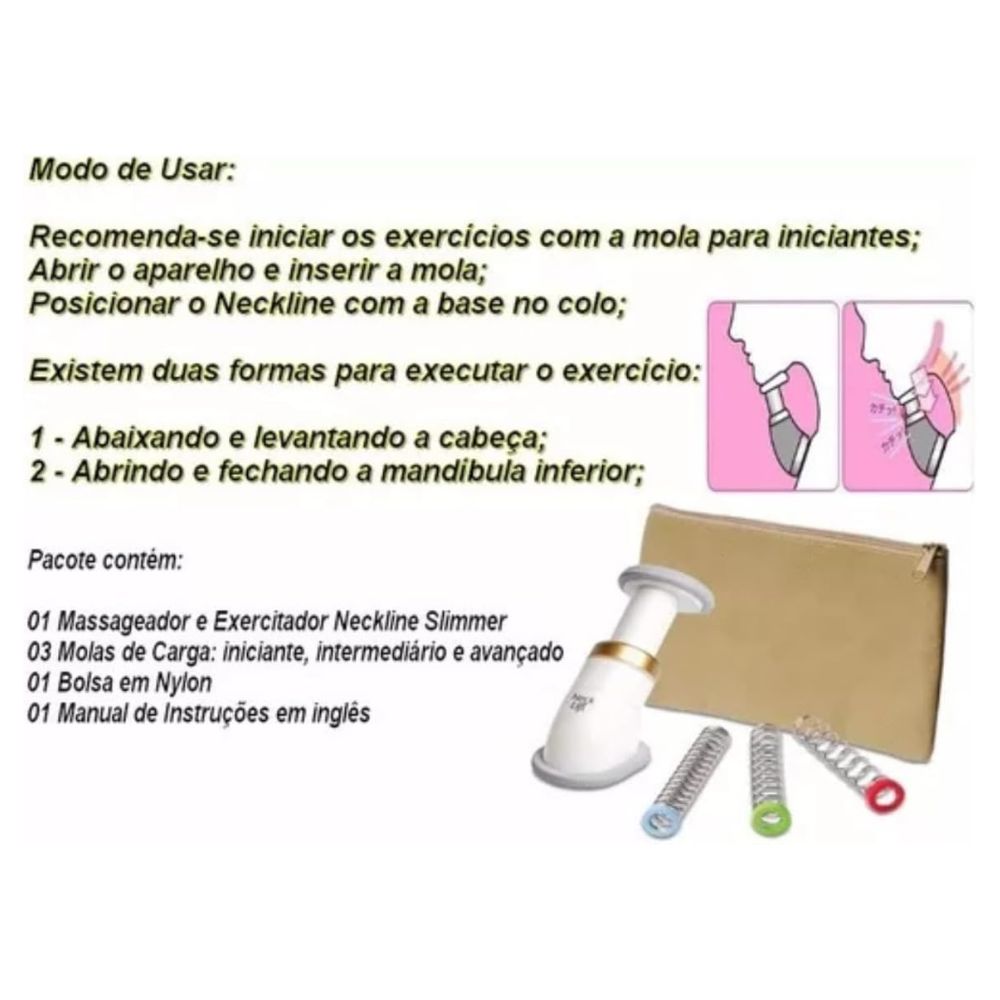 Aparelho Tira Papada Redutor De Medidas Do Pescoço Massageador Exercitador Neckline Slimmer - Imagem 6