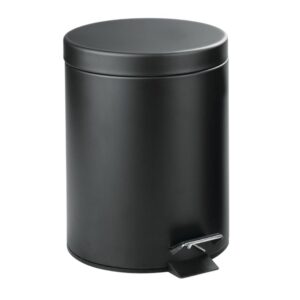Lixeira com Pedal 3 Litros Aço Inox Redonda para Banheiro Cozinha Escritório