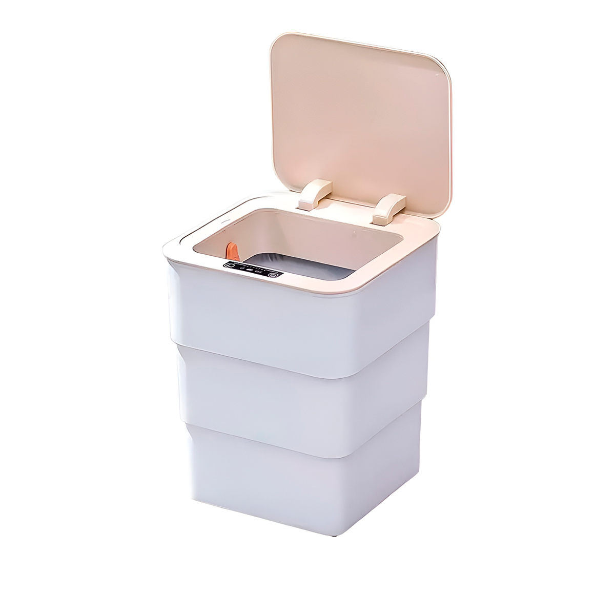 Lixeira Automática com Sensor 18 Litros Dobrável Branca Quadrada Recarregável USB
